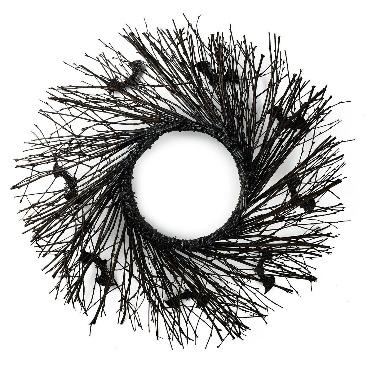 Black Halloween Wreath, 24"