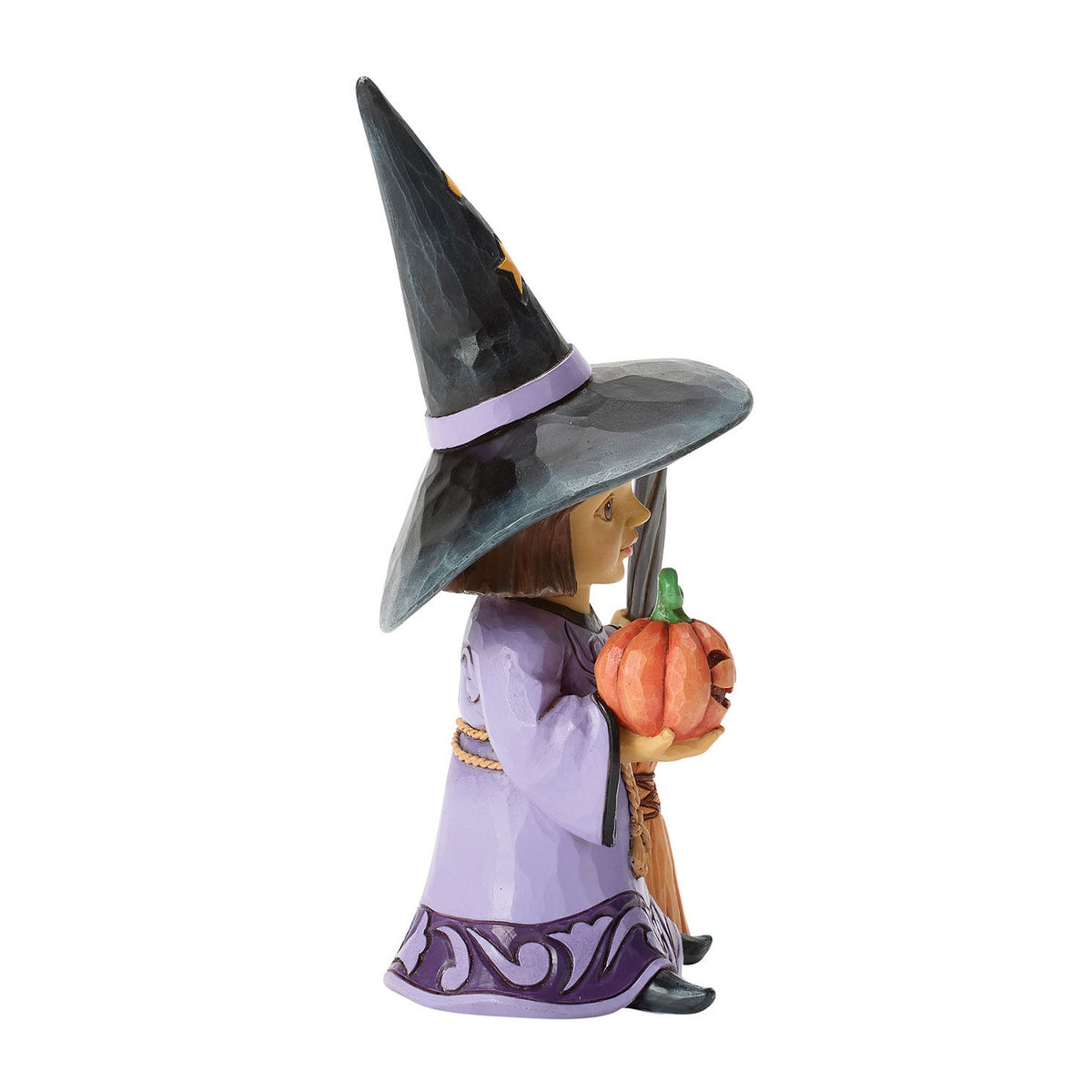 Jim Shore Heartwood Creek Witch With Broom Figurine, 6.5"