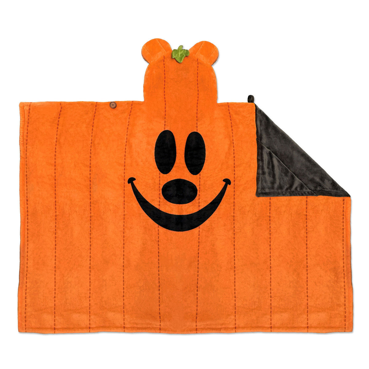Disney Mickey Mouse Jack-o'-Lantern Oversized Hooded Blanket, 70x50