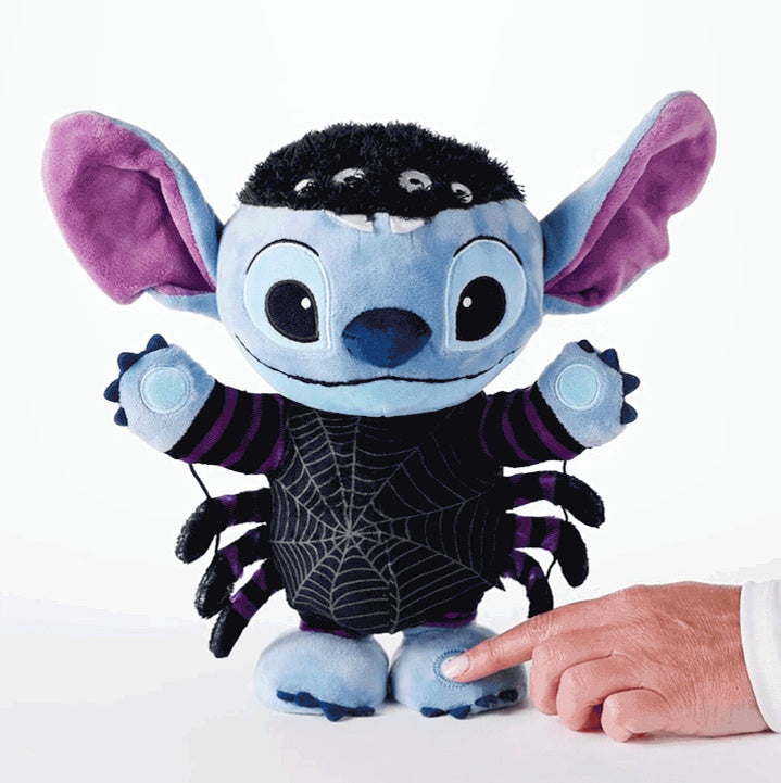 Disney Stitch Sneaky Spider Plush With Sound and Motion, 12"