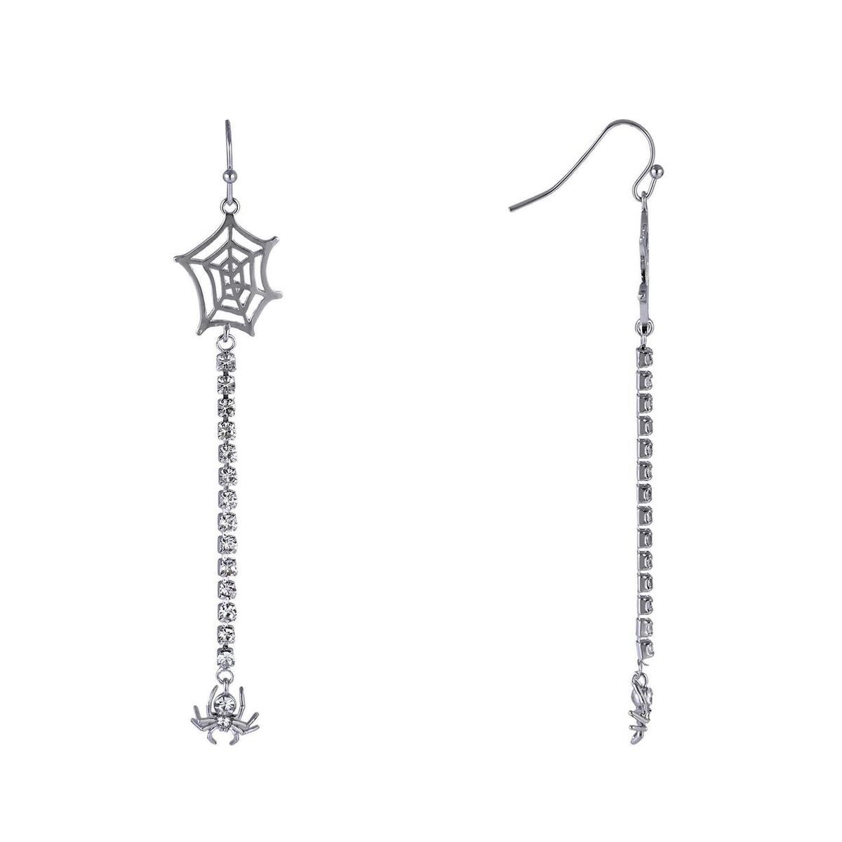 Spider and Web Linear Earrings