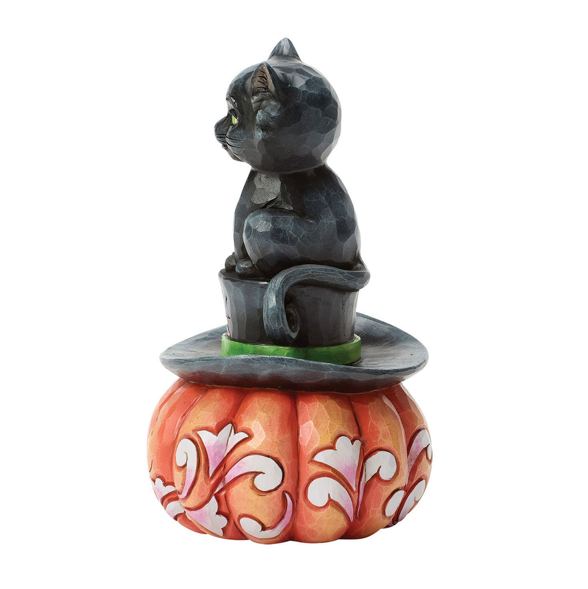 Jim Shore Heartwood Creek Black Cat on Top Cat Figurine, 5"